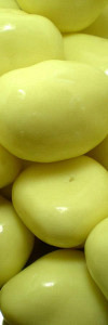 Ingwerstücke "lemon cheesecake" in weißer Schokolade